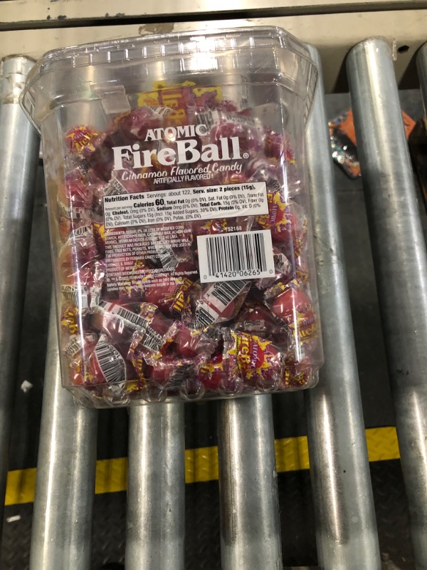 Photo 1 of ***USED***Wonka Atomic Fireball, Candy, Cinnamon Flavor, Individually Wrapped, 7.5 g (240 ct)