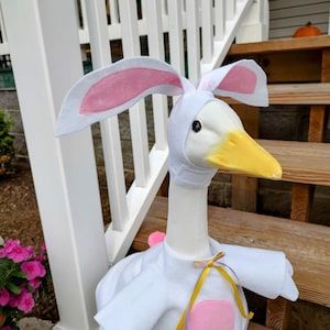 Photo 1 of ***USED***PHOTO REFERENCE ONLY***Clerodendrum Mythical Creature Unicorn Goose Outfit, Duck Clothes for Small Size (13-inch) Goose (Goose Not Included), Tabletop Desktop Book Shelf Garden Decor, by GGTown TM