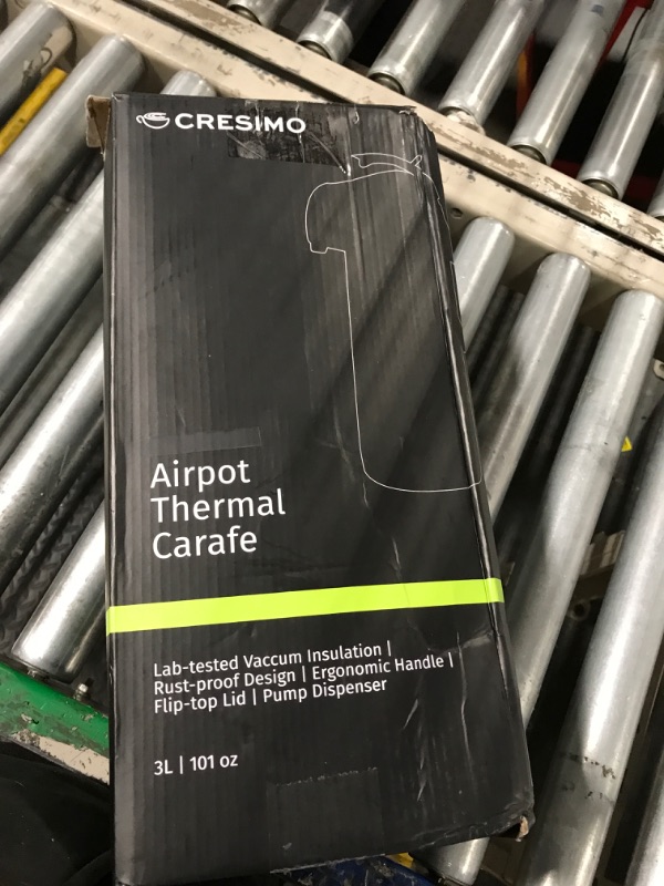 Photo 1 of Coffee Carafe with Pump - 102oz / 3L Airpot 12 Hours Large Carafe Hot Cocoa Dispenser for Parties-Hot Water Dispenser, Tea Flask-Insulated Stainless Steel Hot Beverage Dispenser-Thermal Carafe Air Pot