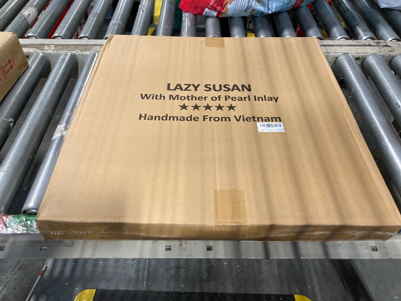 Photo 1 of CLAYNIX Lazy Susan for Countertop - 20 Inch Lazy Susan for Table, Mother of Pearl Turntable Organizer, Wood Round Spinning Tray Rotating for Kitchen, Cabinet, Counter (Extra Large - D 20 inch)