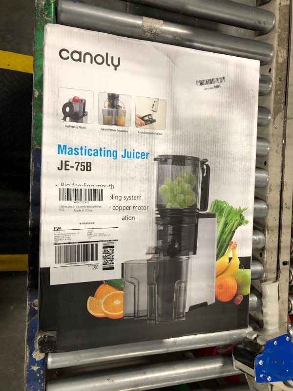 Photo 3 of ***for parts sell only, item no function*** Cold Press Juicer, 5.4" Wide Feed Chute Juice Extractor Machine with 400W, High Juice Yield, Slow Masticating Juicer for Whole Vegetables & Fruits