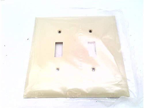 Photo 1 of 2 Toggle Switch, Screw Mount, WALLPLATE, 6 INCH Height, THERMOPLASTIC, 5.12 INCH Width, Ivory