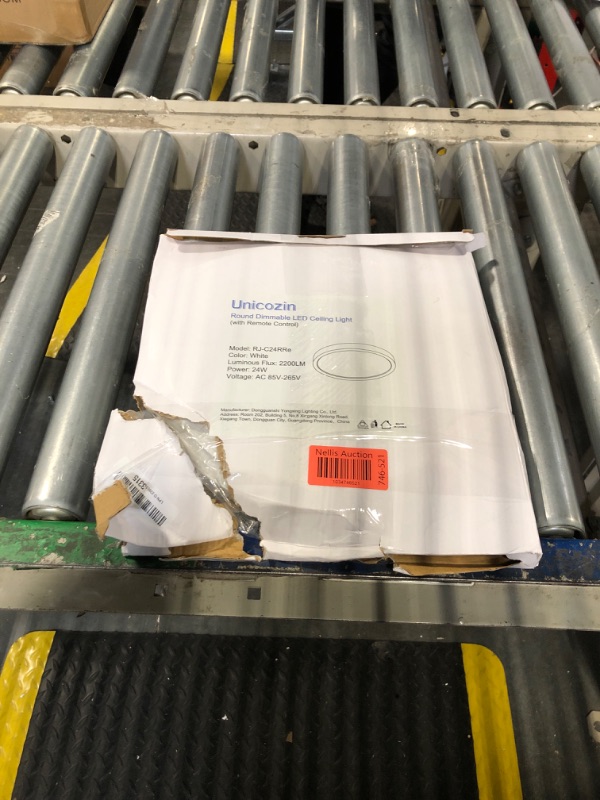 Photo 1 of Unicozin Dimmable LED Flush Mount Ceiling Light with Remote Control, 3000K-6000K Color Changing, 12Inch 24W(150W Equiv) 2200LM, Round Flat Ceiling Lamp White for Bedroom, Living Room, Kitchen,Wired