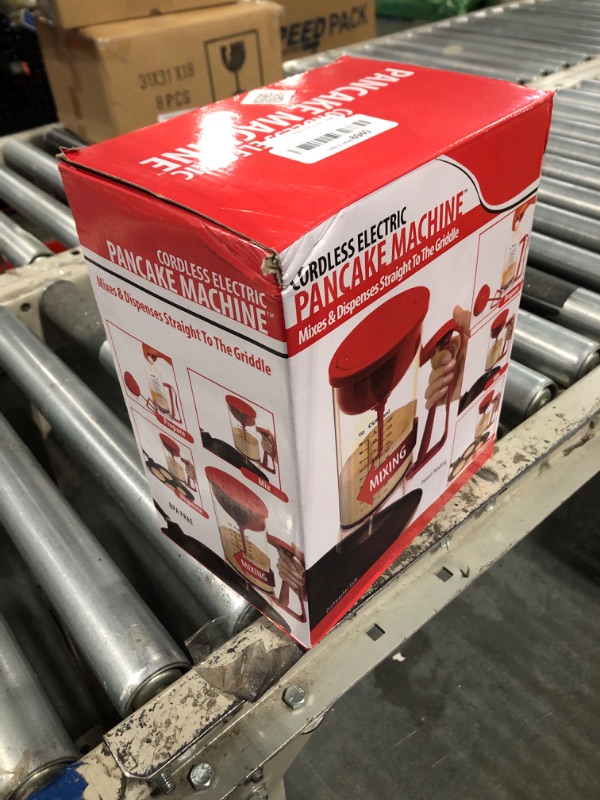 Photo 1 of Pancake Batter Dispenser Crepe Mixer Pancake Maker, Cake Batter Dispenser And Mixing System Cordless Electric Battery Powered Mixer Dispenser Pancake Cupcake Waffle Batter Maker Machine