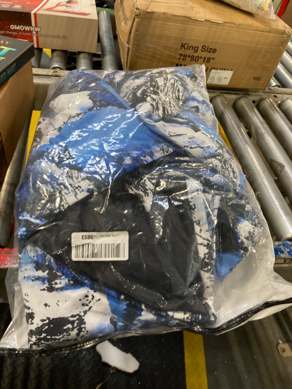 Photo 1 of YEEFINE Men's Ski Suit Waterproof Snow Suits Two Piece Snowboard Jacket and Pants Set Outdoor Windproof Winter Warm Snowsuits(Blue+Black,M)