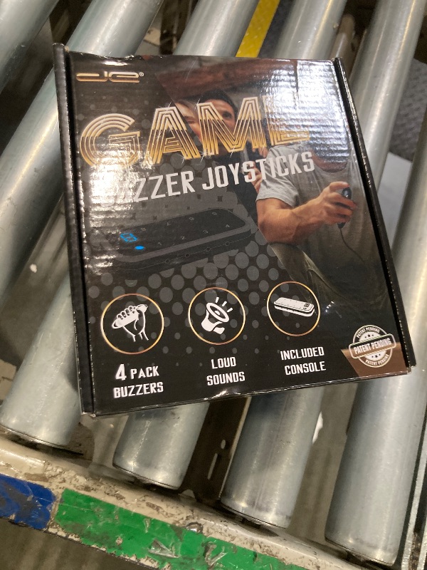 Photo 1 of Digital Energy Handheld Buzzer Game System - Console Displays First Buzz-in - Great for Jeopardy, Family Feud, Trivia and Buzzer Games - Console with 4 Joystick Buzzers