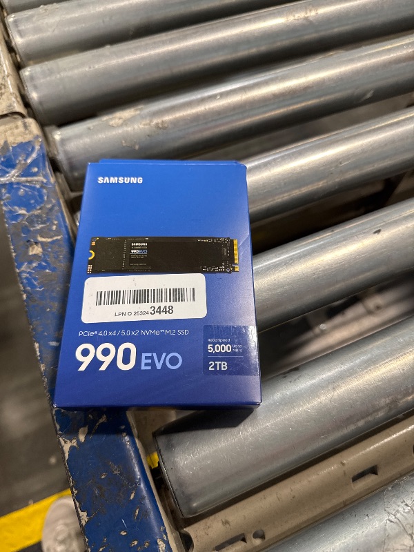 Photo 1 of SAMSUNG 990 EVO SSD 2TB, PCIe Gen 4x4, Gen 5x2 M.2 2280 NVMe Internal Solid State Drive, Speeds Up to 5,000MB/s, Upgrade Storage for PC Computer, Laptop, MZ-V9E2T0B/AM, Black