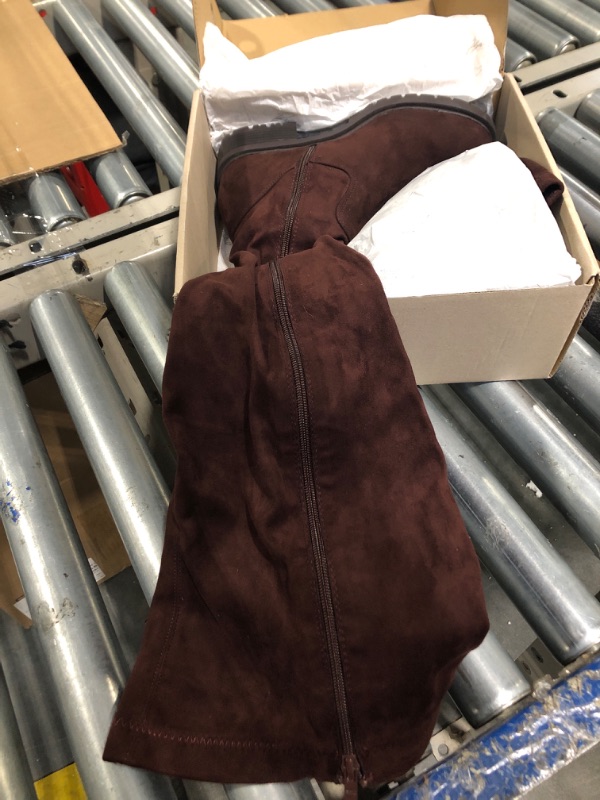 Photo 1 of ***SIZE 7.5XW*** Bacia Platform Boots for Women Lightweight Suede Snow Boots Fur Interior Non-slip Outdoor Winter Boots Ankle Platform Mini Boots Coffee