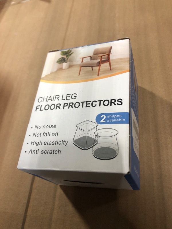 Photo 2 of 24 Pcs Chair Leg Floor Protectors for Hardwood Floors Silicone Covers to Protect Wood Tile Floors Scratches Felt Pads Furniture Leg Caps No Noise (Fit:0.9"-1.29")