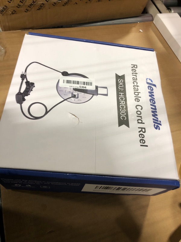 Photo 1 of DEWENWILS Metal Extension Cord Reel,30FT Retractable Extension Cord, 16AWG/3C SJTW Power Cord, 3 Electrical Outlets, 10A Circuit Breaker, Wall or Ceiling Mountable for Workshop, Garage, UL Listed