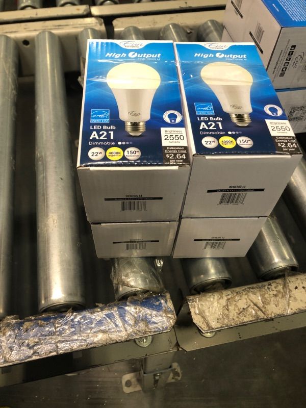 Photo 3 of ***unable test item, missing one piece*** Euri Lighting EA21-22W1040eh, LED A21 22W (150W Equivalent), 2550lm, Dimmable, 4000K (Bright White) E26 Base, Fully Enclosed Rated, Damp Rated, UL & Energy Star, 3YR 25K HR Warranty