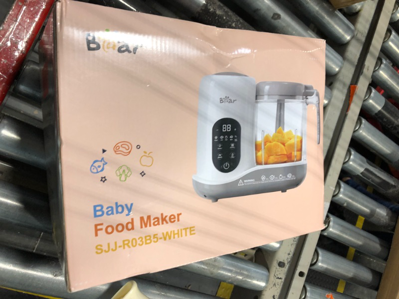 Photo 2 of BEAR 2024 Baby Food Maker | One Step Baby Food Processor Steamer Puree Blender | Auto Cooking & Grinding | Baby Food Puree Maker with Self Cleans | Touch Screen Control, White