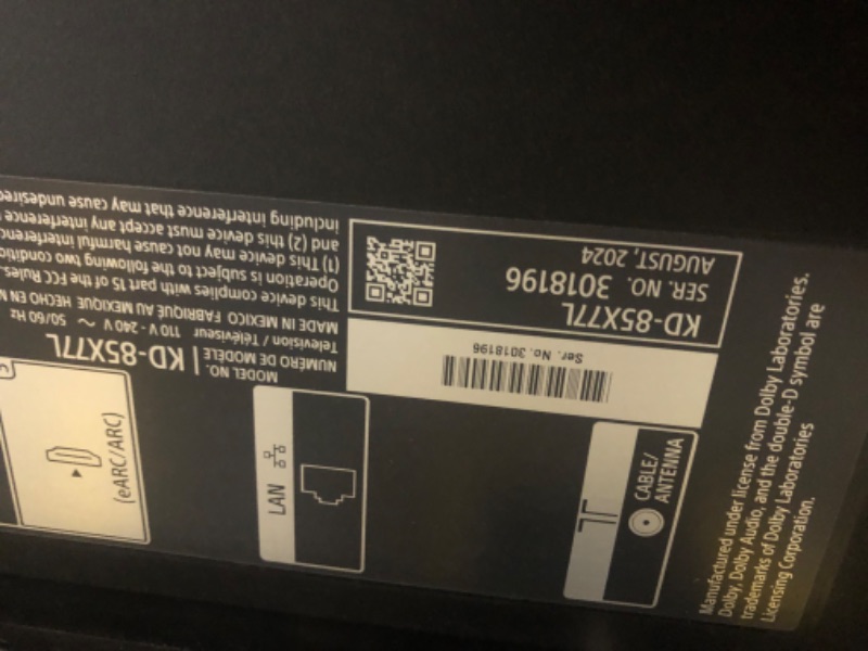 Photo 1 of ***USED***PARTS ONLY**Sony 85 Inch 4K Ultra HD TV X77L Series: LED Smart Google TV KD85X77L- Latest Model, Black