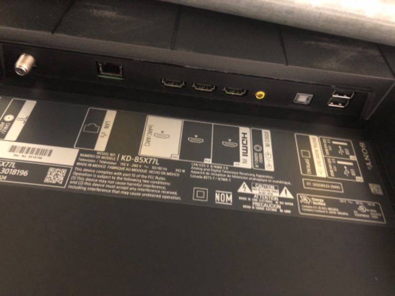 Photo 1 of ***USED***PARTS ONLY**Sony 85 Inch 4K Ultra HD TV X77L Series: LED Smart Google TV KD85X77L- Latest Model, Black