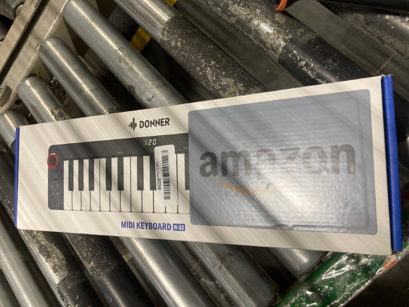 Photo 4 of ***missing USB cable, unable test item*** USB MIDI Keyboard Controller MINI 32-Key, Donner N-32 with Screen, Sequencer, Chord, Bend Sound Effects By Light-up Joystick for Mac/PC, Music Production Software, 40 Teaching Courses