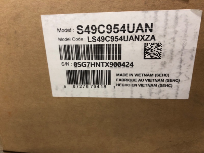 Photo 1 of Samsung 49” Business Curved Ultrawide Dual QHD Computer Monitor, USB-C, DisplayPort, HDMI, 120Hz, VESA DisplayHDR 400, Built-in Speakers, Height Adjustable Stand, Eye Care, LS49C954UANXZA, 2024