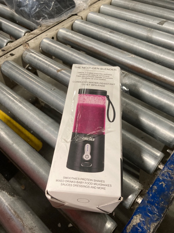 Photo 1 of **NEEDS TO BE CLEANED** **USED** Portable Blender for Shakes and Smoothies, OBERLY 18oz Cordless Personal Travel Small Blender for Protein with USB Rechargeable Battery, Stainless Steel Blades, Mini Travel Bottle, On the Go