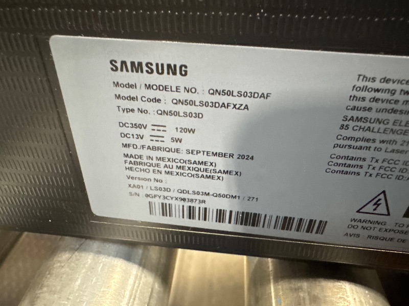 Photo 1 of SAMSUNG 50-Inch Class QLED 4K LS03D The Frame Series Quantum HDR Smart TV w/Dolby Atmos, Art Mode, Anti-Reflection, Customizable Frame, Slim Fit Wall Mount with Alexa Built-in (QN50LS03D, 2024 Model)