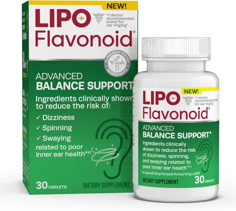 Photo 1 of 
Lipo-Flavonoid Balance Support, Helps Reduce The Risk of Vertigo Like Symptoms, Dizziness, Spinning and Swaying Related to Poor Inner Ear Health (30ct