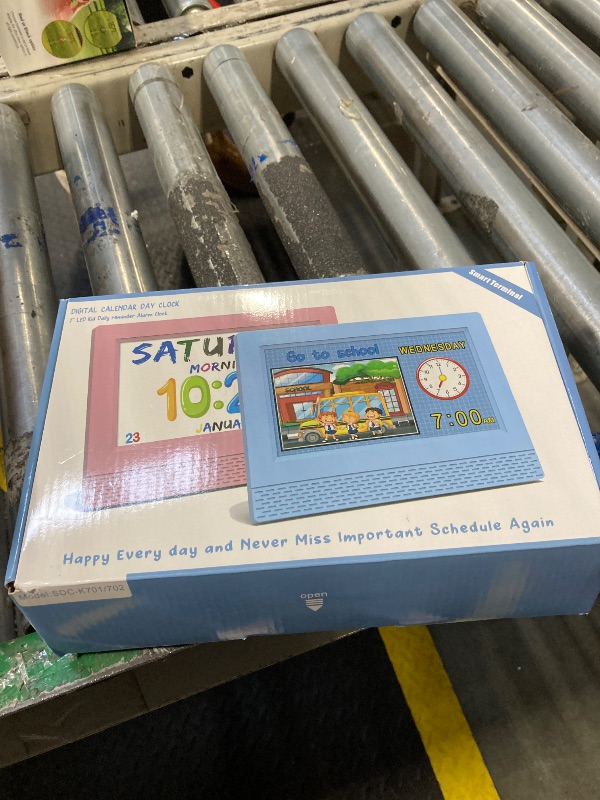 Photo 1 of Kids Digital Alarm Clock Colorful, 7" Large LED Time Display Children's Sleep Trainer, Eye-Caring Digital Clock for Girls Boys Bedrooms Bedside, 17 Alarm Clock Settings Easy to Use Kids Birthday Gift