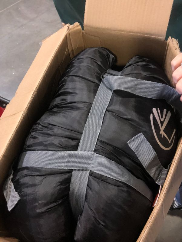 Photo 1 of ***USED***REDCAMP Extra Large Thick Flannel Sleeping Bag for Adults, Big and Tall Cotton Sleeping Bags for Camping with Detachable Hood, Red Plaid with Filling (87"x39")