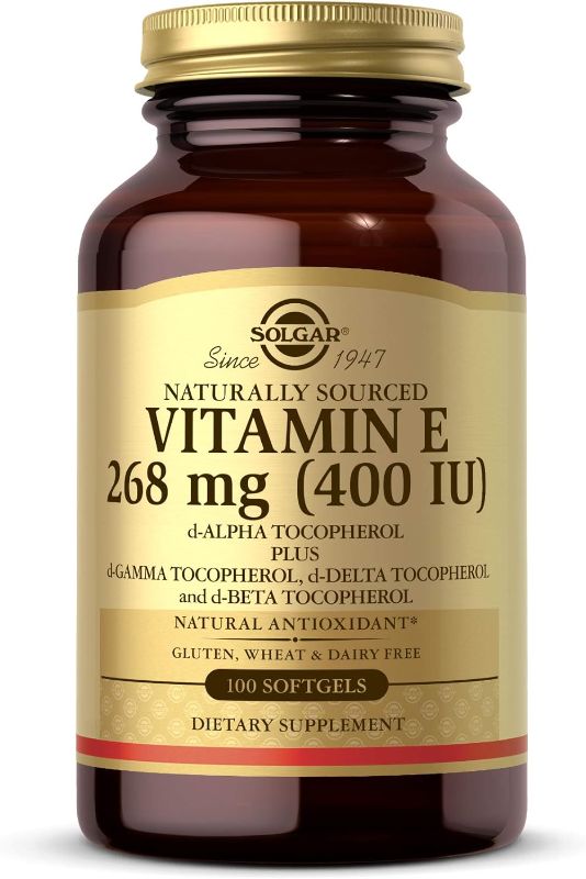 Photo 1 of 
Roll over image to zoom in
Solgar Vitamin E 268 MG (400 IU) (d-Alpha Tocopherol & Mixed Tocopherols), 100 Softgels - Supports Immune System & Skin Nutrition - Natural Antioxidant - Gluten Free, Dairy Free - 100 Servings