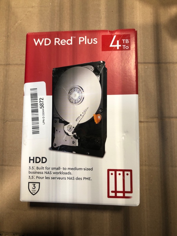 Photo 2 of WD 4TB Red Plus 5400 rpm SATA III 3.5" Internal NAS HDD (4-Pack)