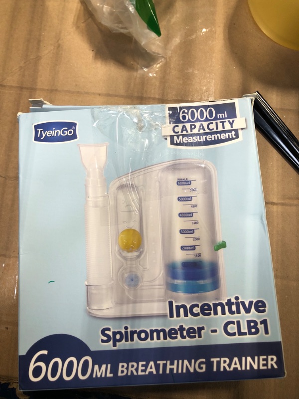 Photo 1 of Incentive Spirometer Adult, Lung Exerciser Device, Breathing Trainer - 6000ML Inhale Volume Measurement, Equipped with Ball Flow Rate Indicator & Scale Indicator