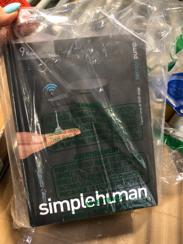 Photo 1 of simplehuman 9 oz. Touch-Free Automatic Rechargeable Sensor Pump, White Stainless Steel, 2024 Model