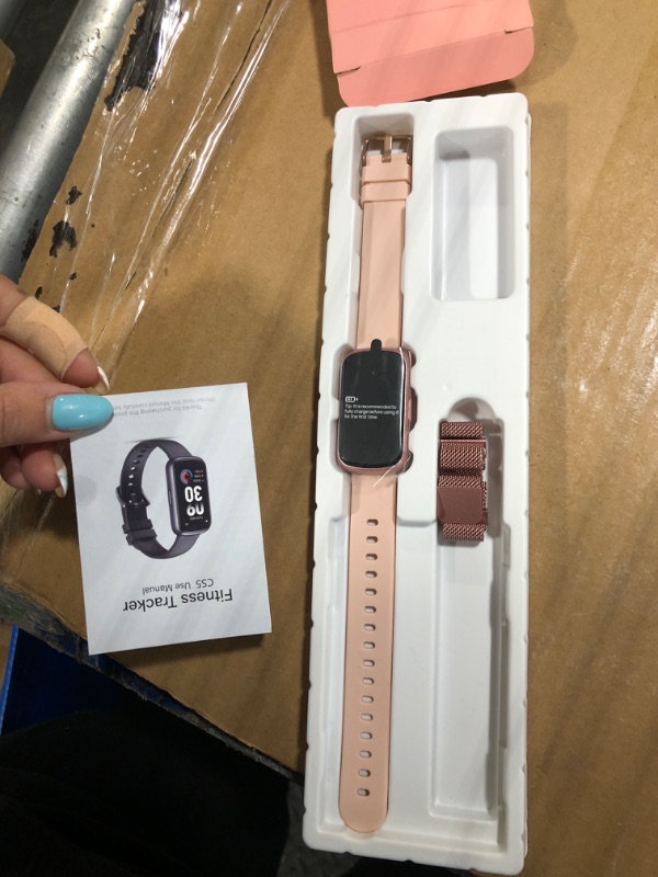 Photo 1 of *MISSING CHARGER* 
Fitness Tracker- Smart Watches for Women Men with 24/7 Heart Rate Monitor Blood Oxygen Sleep Tracker, Waterproof Fitness Watch, Activity Smartwatch for Android iPhone, Calorie Distance Pedometer, Gift