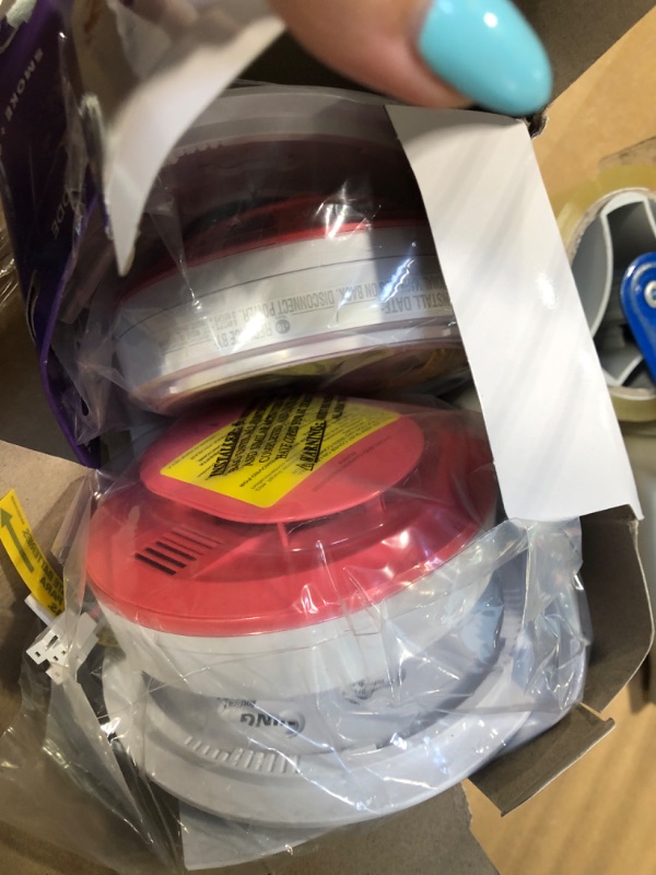 Photo 1 of Kidde Hardwired Smoke & Carbon Monoxide Detector, AA Battery Backup Smoke Alarm, Interconnectable, LED Warning Light Indicators, 2 Pack