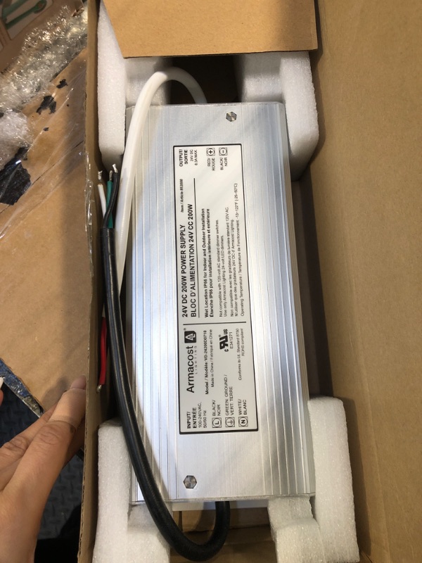 Photo 3 of Armacost Lighting 852000 200 Watt, 24V DC LED Power Supply, Silver