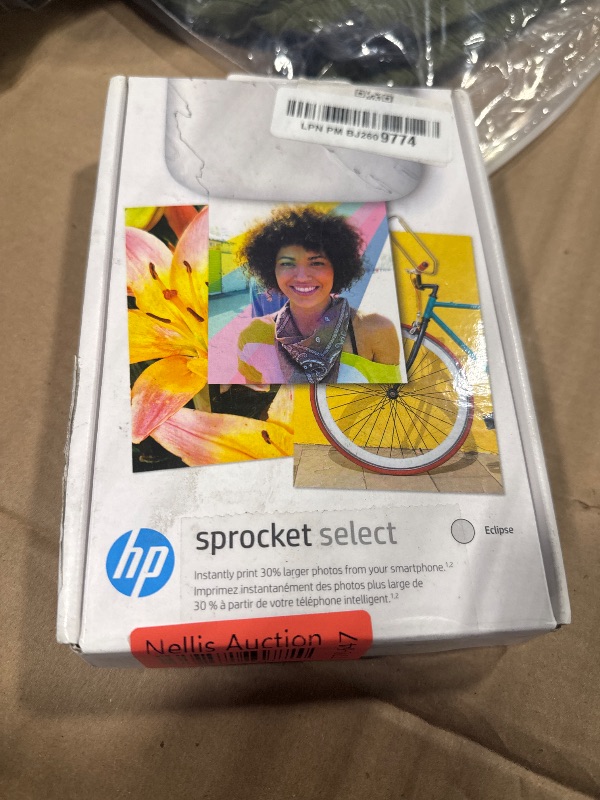 Photo 5 of ***unable test item, need printing paper*** HP Sprocket Select Portable 2.3x3.4" Instant Photo Printer (Eclipse) Print Pictures on Zink Sticky-Backed Paper from your iOS & Android Device.,White