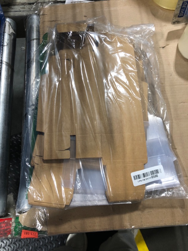 Photo 1 of Roowest 50 Sets Kraft Gift Boxes Rectangle Kraft Paper Drawer Box with Window Homemade Soap Box with Blank Tags and Jute String for Jewelry Candy Wrapping Party Favor(Kraft Color, 6.3 x 3.5 x 2 Inch)