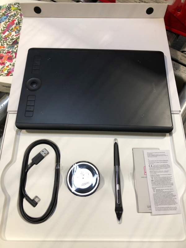 Photo 1 of Wacom Intuos Pro Medium Bluetooth Graphics Drawing Tablet, 8 Customizable ExpressKeys, 8192 Pressure Sensitive Pro Pen 2 Included, Compatible with Mac OS and Windows,Black
