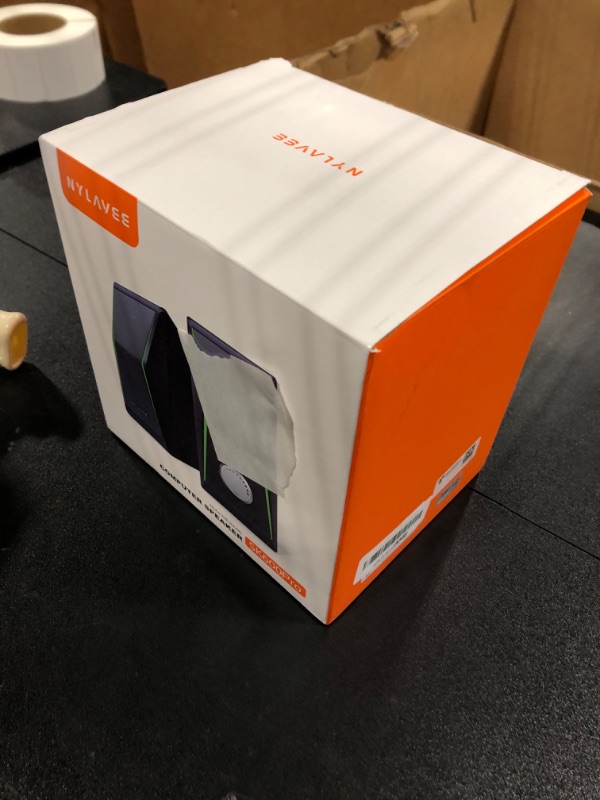 Photo 1 of Computer Speakers, Bluetooth 5.0 Hi-Fi Stereo PC Speakers, 4 Dynamic Lighting Modes, AC Adapter Powered and 3.5mm AUX-in Computer Speakers for Desktop PC, Monitor, Laptop, Tablet, Phone