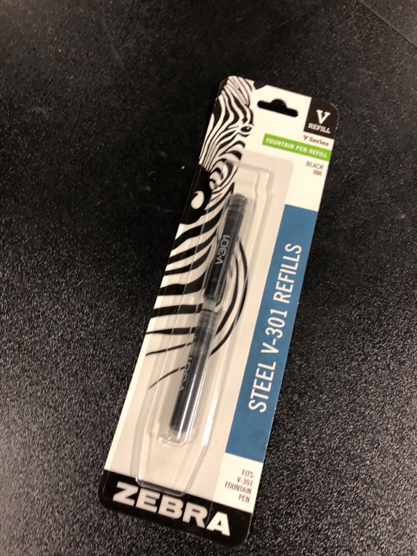 Photo 2 of 2 PACK - 4 REFILLS Zebra V-Refill 2 Pack Black (87712)