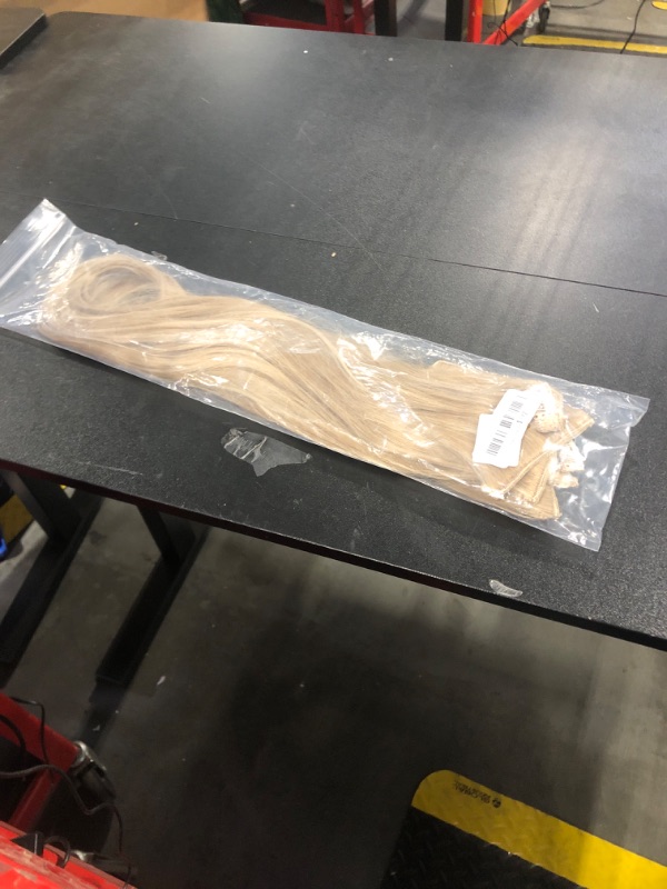 Photo 1 of ALXNAN Clip in Hair Extensions, Dirty Blonde Mixed Bleach Blonde Hair Extensions Thick Long Stright Layered Hair Extensions 20 Inch Invisible Lace Weft Hair Extensions for Women