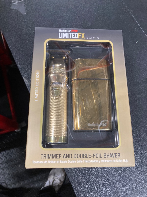 Photo 2 of ***Tested*** BaBylissPRO LIMITEDFX Trimmer and Shaver Prepack - Gold