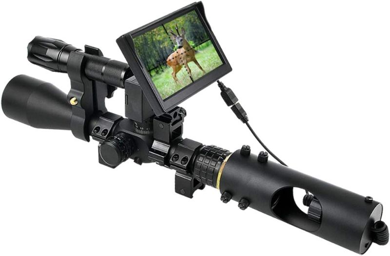 Photo 1 of ***USED*****Unable to test***Nabila Night Vision Scope for riflescope,850nm IR,5" Portable Display Screen,for Riflescope at Night Hunting