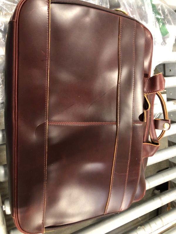 Photo 1 of **SLIGHTLY WORN*** **FINAL SALE***

Jack&Chris Full Grain Leather Briefcase for Men,Business Messenger Bag Laptop Bag Attache Case 15.6",MB005-9L…