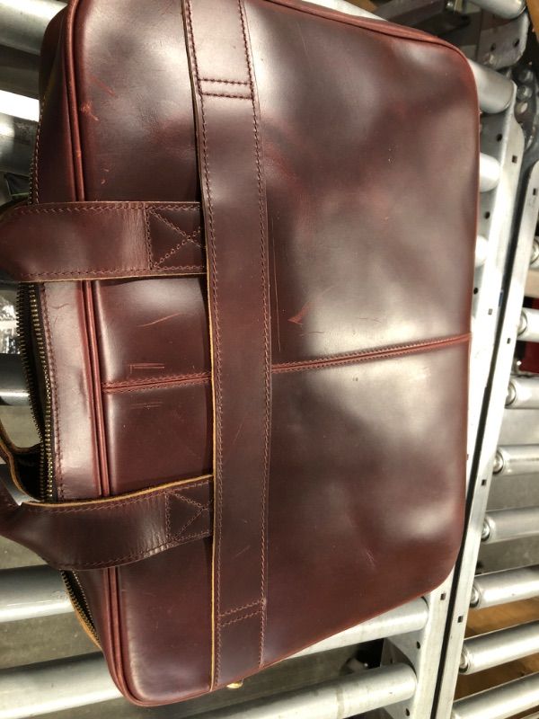 Photo 1 of **SLIGHTLY WORN*** **FINAL SALE***

Jack&Chris Full Grain Leather Briefcase for Men,Business Messenger Bag Laptop Bag Attache Case 15.6",MB005-9L…