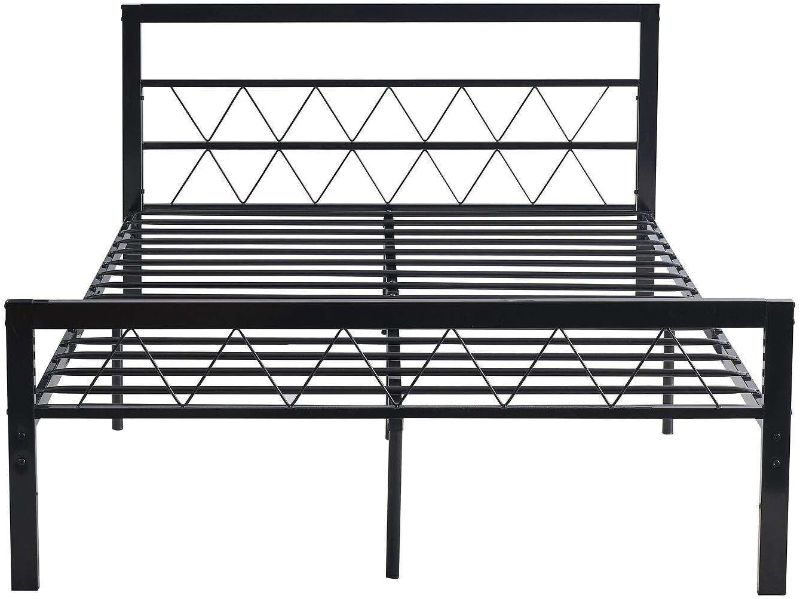 Photo 1 of  UPHOLSTERED PLATORM KING BED FRAME 