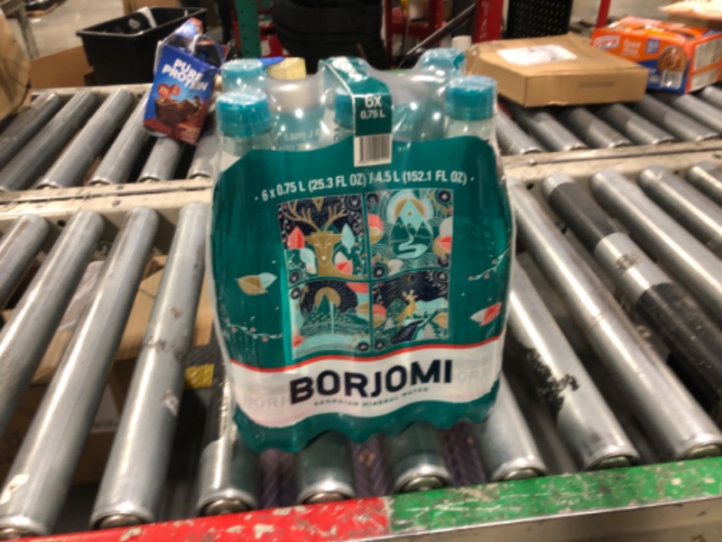 Photo 1 of Borjomi Sparkling Natural Mineral Water, Plastic Bottles, 25.3 Fl Oz (Pack of 6)