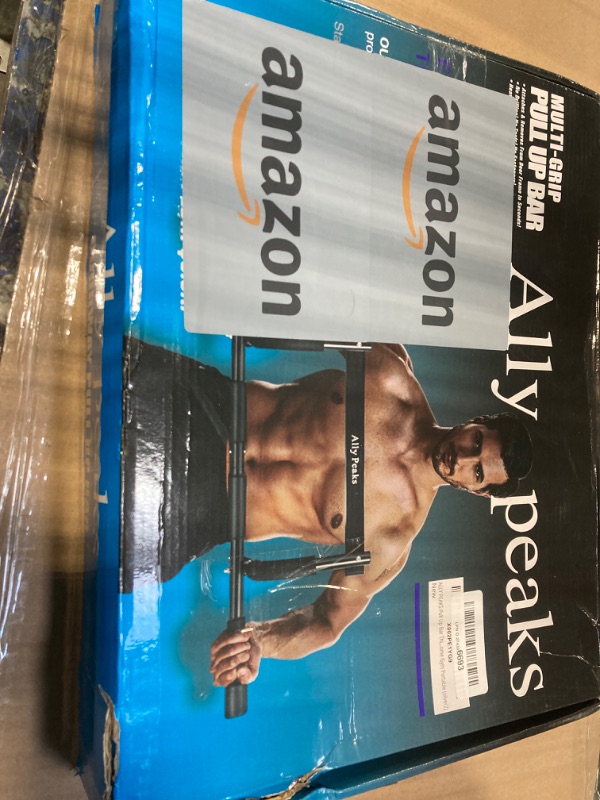 Photo 1 of Ally Peaks Pull Up Bar for Doorway Thickened Steel Max Limit 440 lbs Upper Body Fitness Workout Bar Multi-Grip Strength for Doorway Indoor Chin-Up Bar Fitness Trainer for Home Gym Portable
