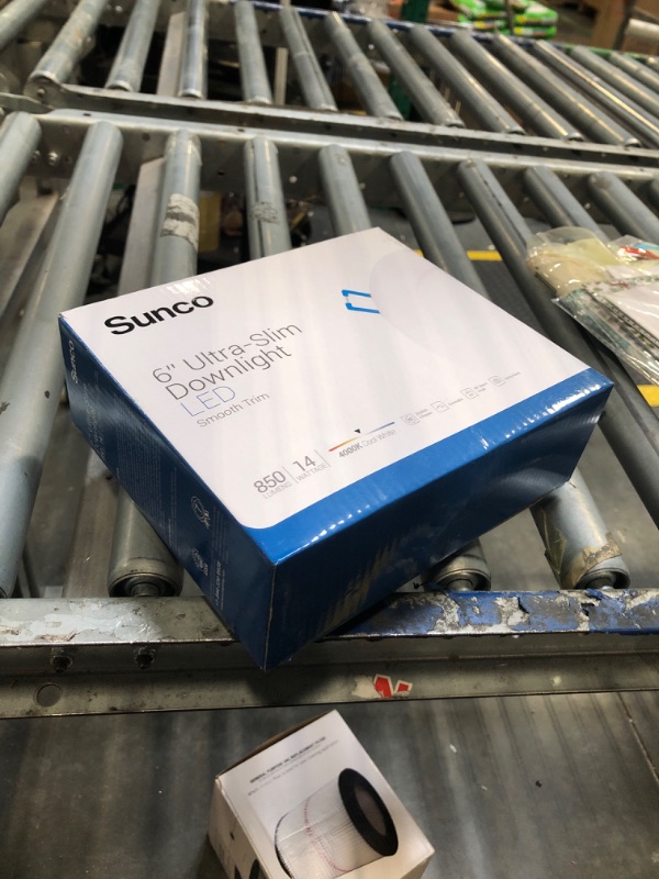Photo 1 of Sunco 6 Inch Ultra Thin LED Recessed Ceiling Lights, Slim Canless with Junction Box, 850 LM, 4000K Cool White, Dimmable, 14W=100W, Wafer Thin, 50000 Lifetime Hours ETL 2 Pack