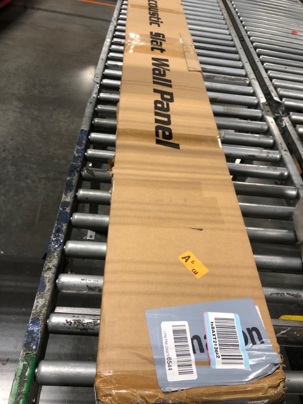 Photo 1 of Art3d 4-Piece Wood Slat Acoustic Panels for Stylish Decor and Noise Reduction, 3D Textured Panel for Ceiling and Wall, Oak