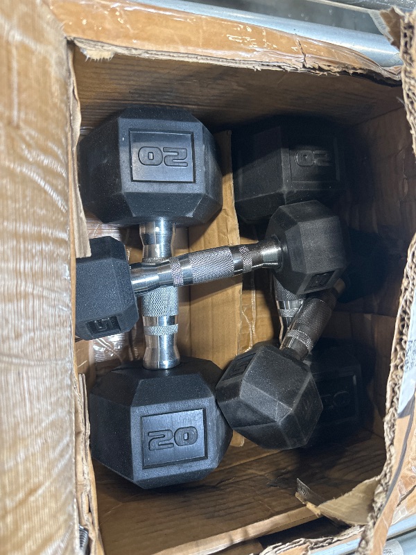 Photo 3 of  Rubber Hex Dumbbell two 20lbs two 5lbs