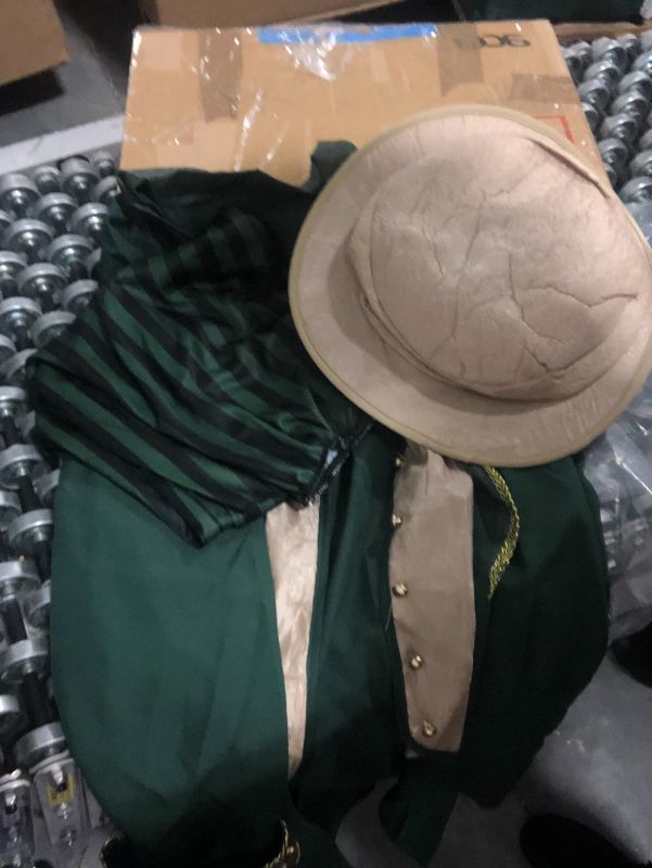 Photo 3 of ***USED***FantastCostumes Men's The Hatter Costume Mad Tea Party Halloween Cosplay with Top Hat,Green large 