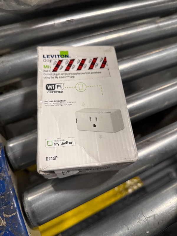 Photo 1 of Leviton Decora Smart Plug, Wi-Fi 2nd Gen, Works with Matter, My Leviton, Alexa, Google Assistant, Apple Home/Siri & Wire-Free Anywhere Companions for Switched Outlet, D215P-2RW, White